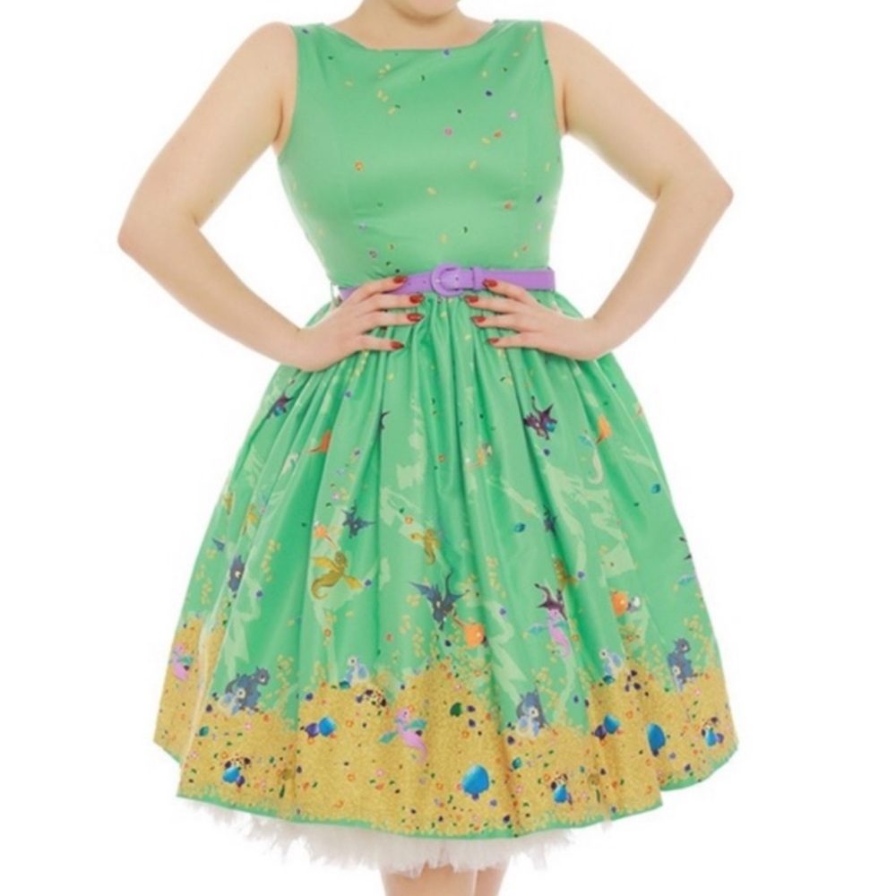 Lindy bop Audrey dress in baby dragon print